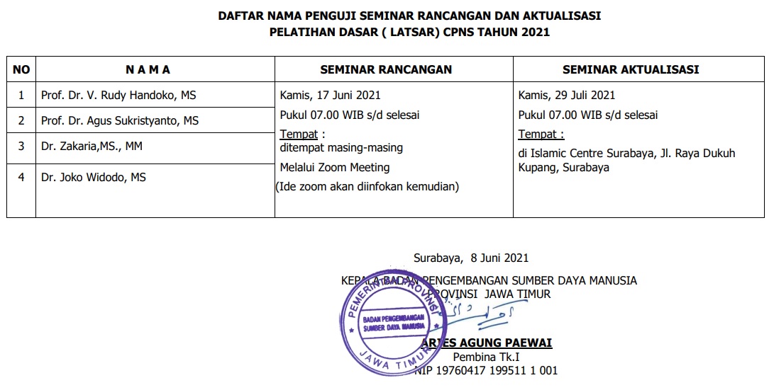 DOSEN MAP MENGUJI LATSAR CPNS
