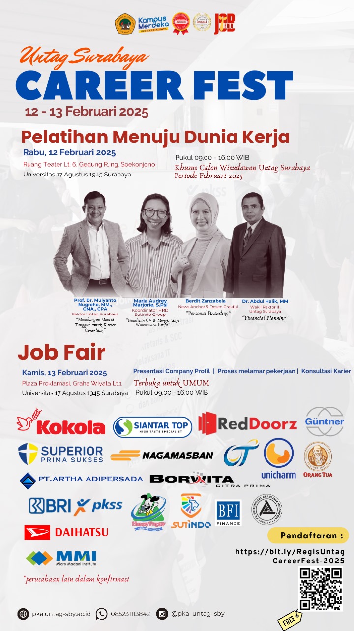 Untag Surabaya Career Fest Hari ini