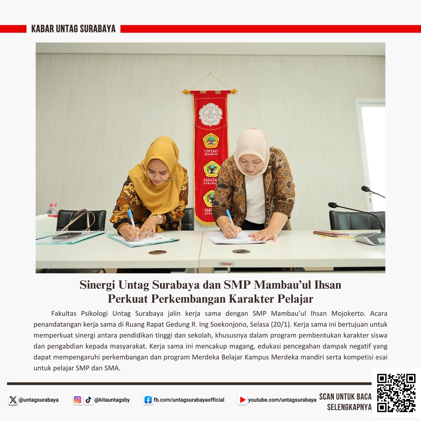 Sinergi Untag Surabaya dan SMP Mambaul Ihsan