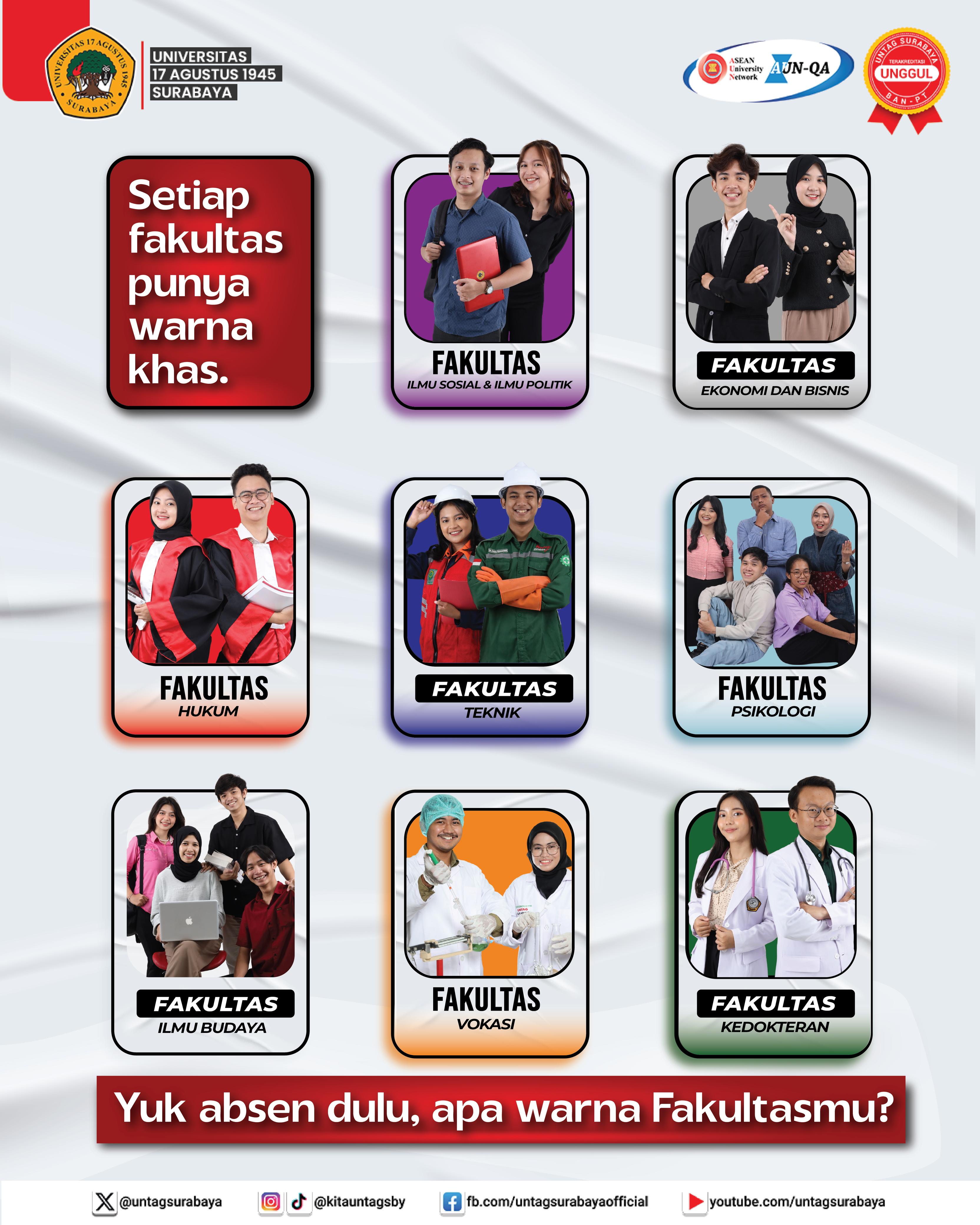 Ciri Warna Setiap Fakultas