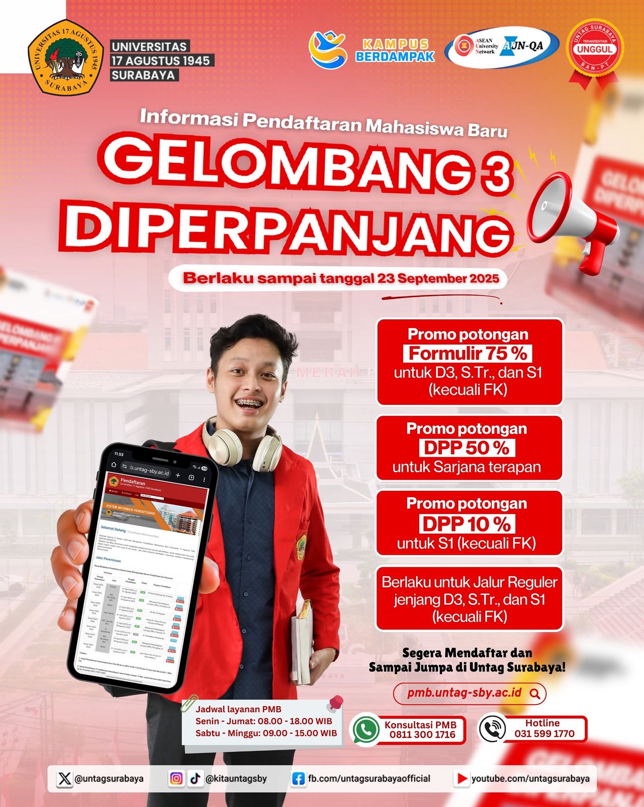 Pendaftaran Gelombang 3 Diperpanjang