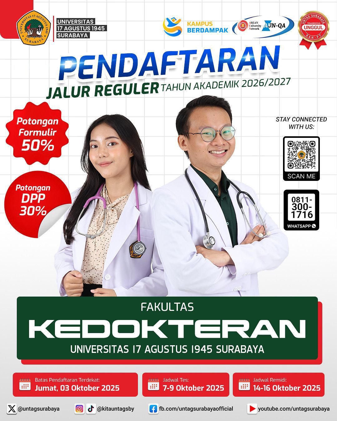 Masih Terbuka Kesempatan Menjadi Dokter di Kampus Merah Putih