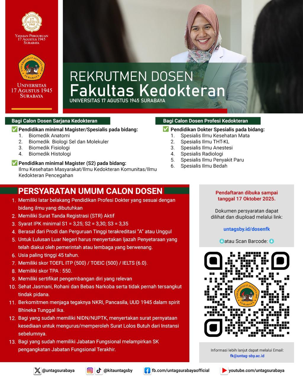 Penerimaan Dosen Fakultas Kedokteran