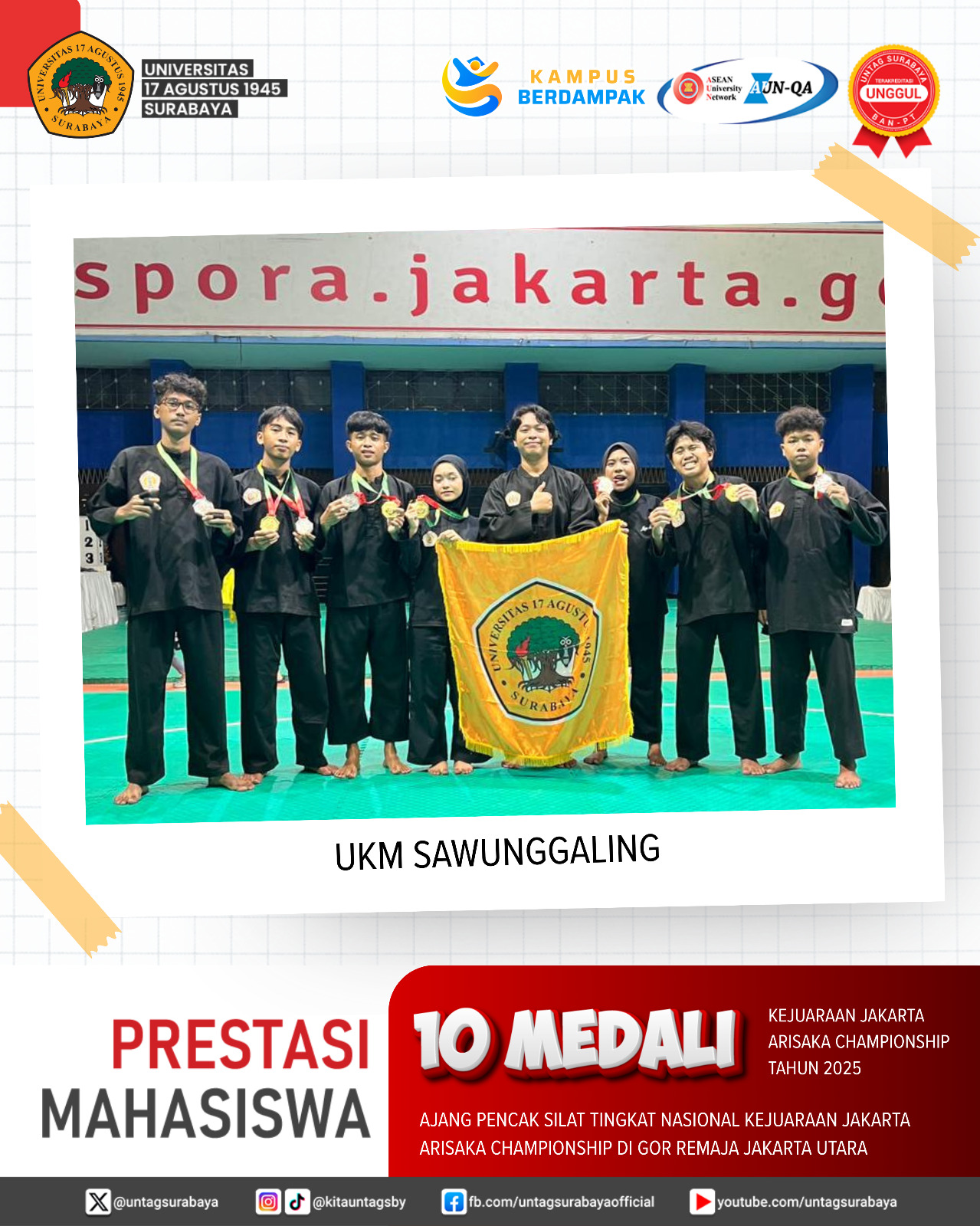 Prestasi hasil dari Kejuaraan Jakarta Arisaka Championship Tahun 2025 