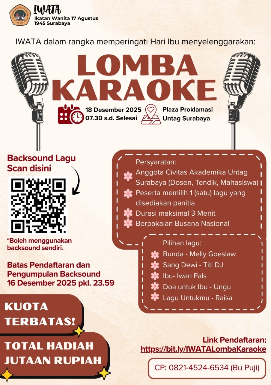 IWATA UNTAG Surabaya memperingati Hari Ibu dengan LOMBA KARAOKE! 