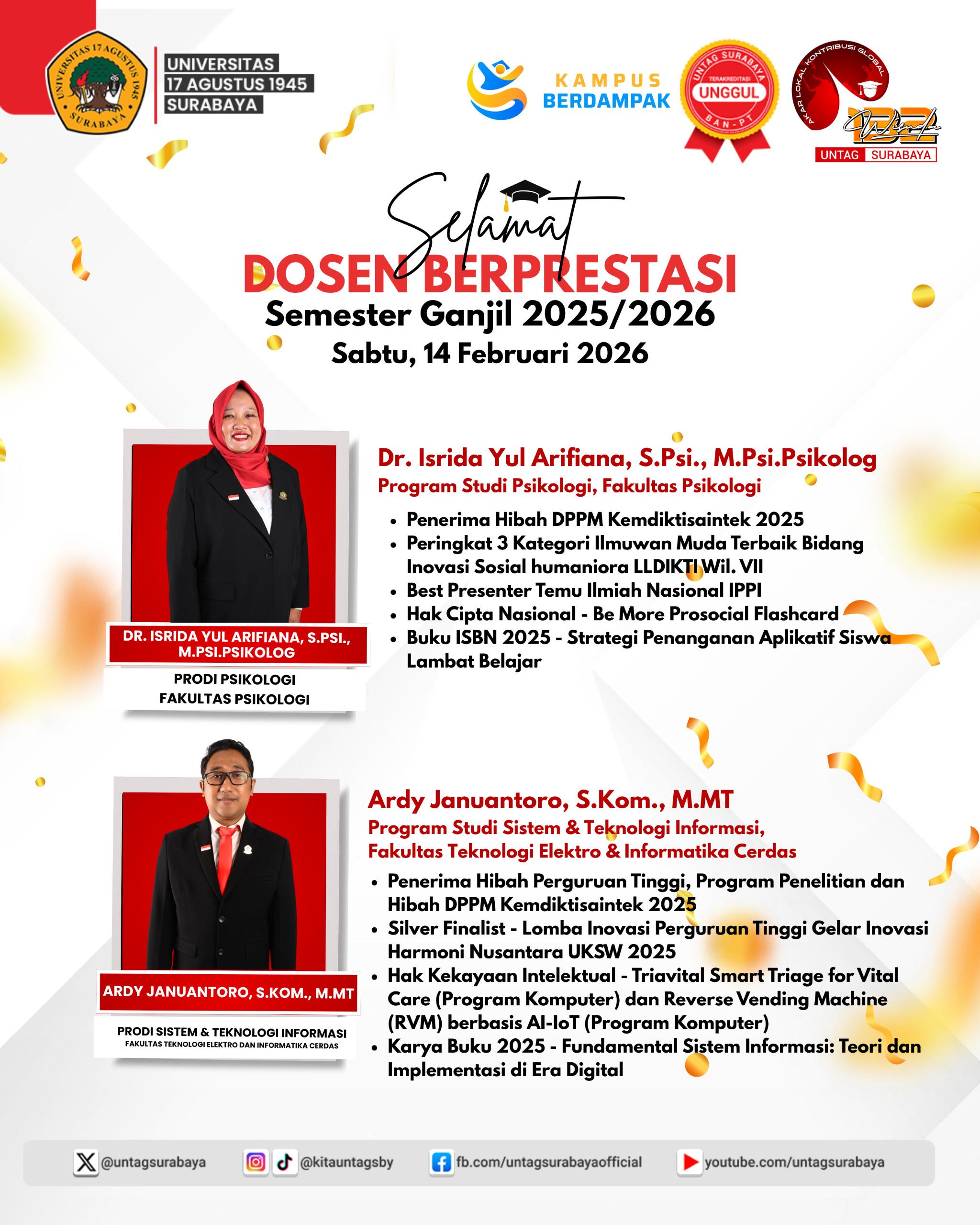 Dosen Berprestasi 2026 